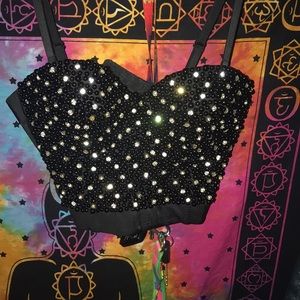 Beaded crop top